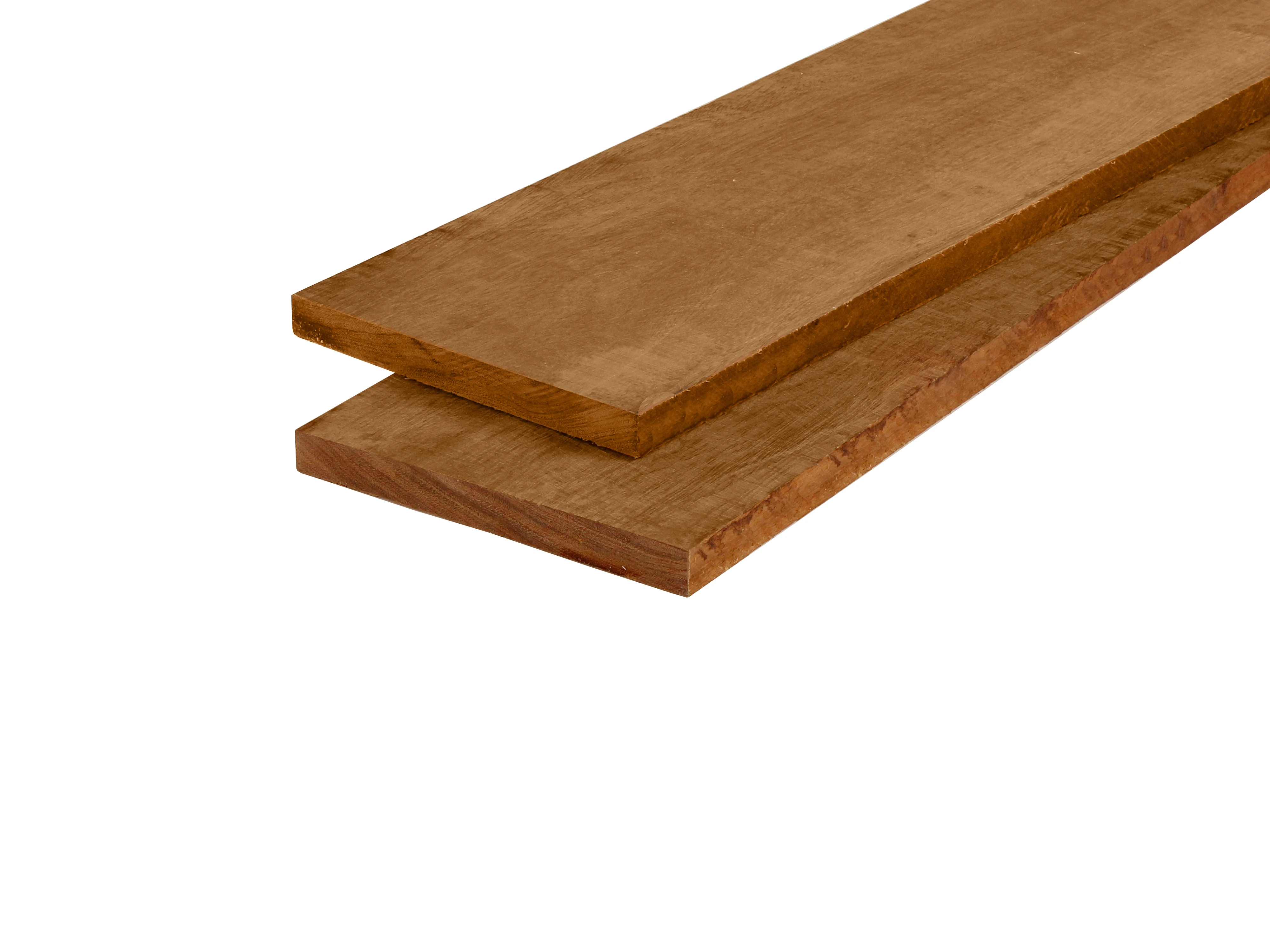 Hardhout Plank 2 x 20 cm (20 x 200 mm) Fijnbezaagd - Lengte 500 cm - Afbeelding 1